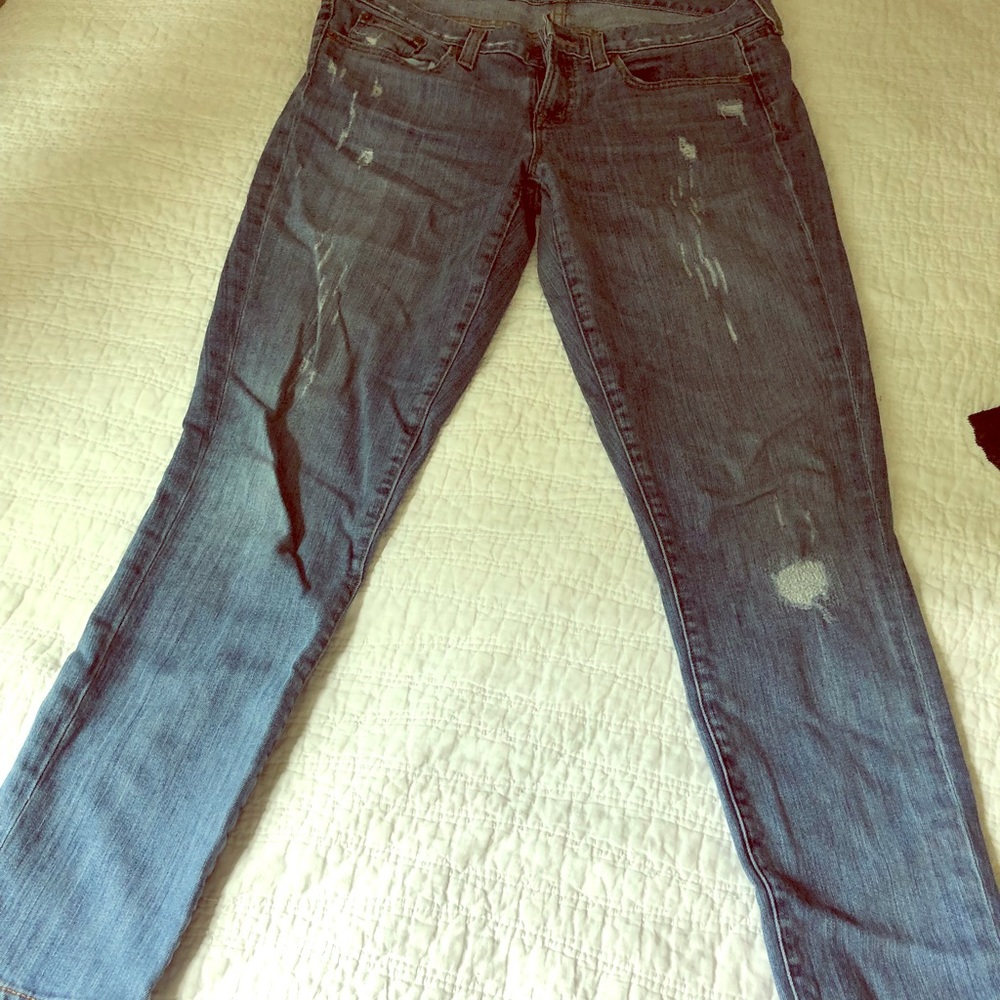 J. Crew distressed/ripped jeans